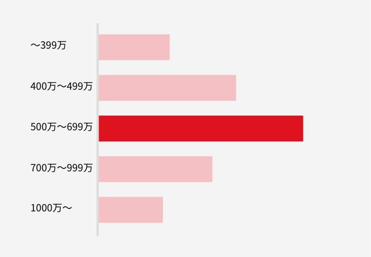 会員の年収グラフ